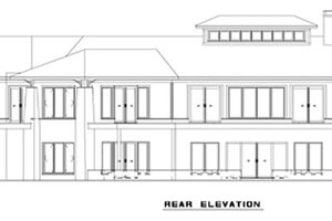 Exterior - Rear Elevation 1 for European House Plan #17-2559 - 4 bed, 4.5 bath