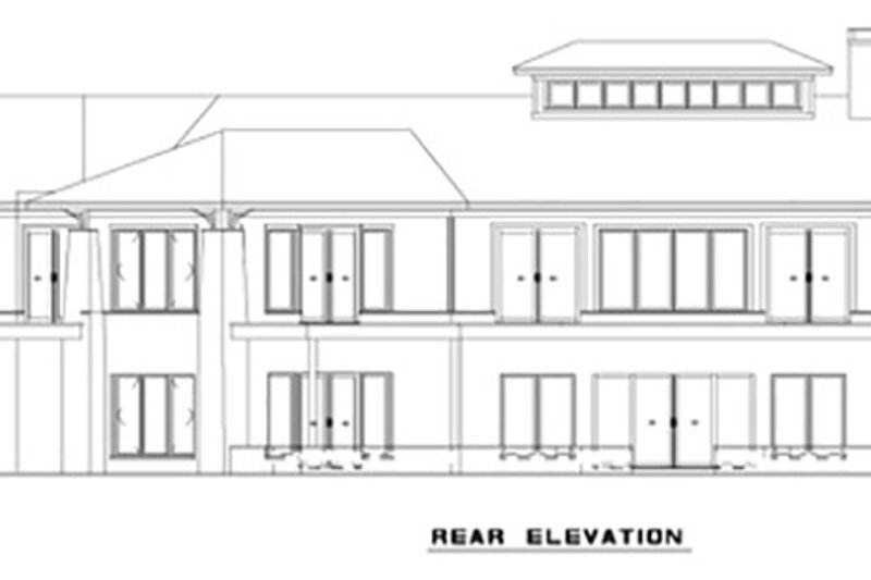 House Blueprint - Exterior - Rear Elevation 1 for European House Plan #17-2559 - 4 bed, 4.5 bath