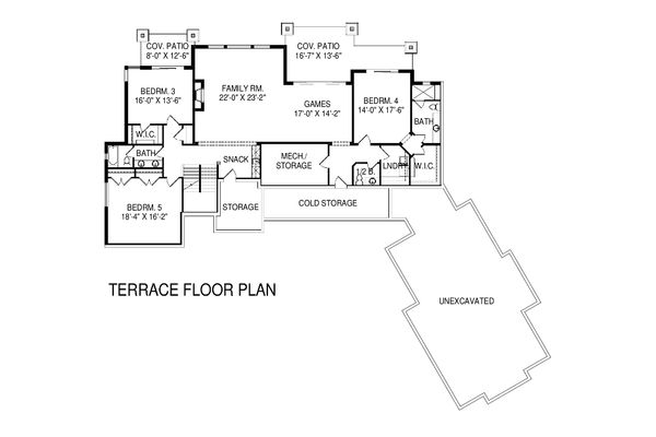 House Plan Design - Floor Plan - Lower Floor Plan #920-16