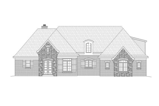 Exterior - Front Elevation 1 for European House Plan #932-5 - 4 bed, 3.5 bath