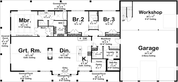 Home Plan - Barndominium Floor Plan - Main Floor Plan #455-384