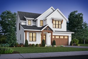 Exterior - Front Elevation Dream House Plan - Contemporary Exterior - Front Elevation Plan #48-1035