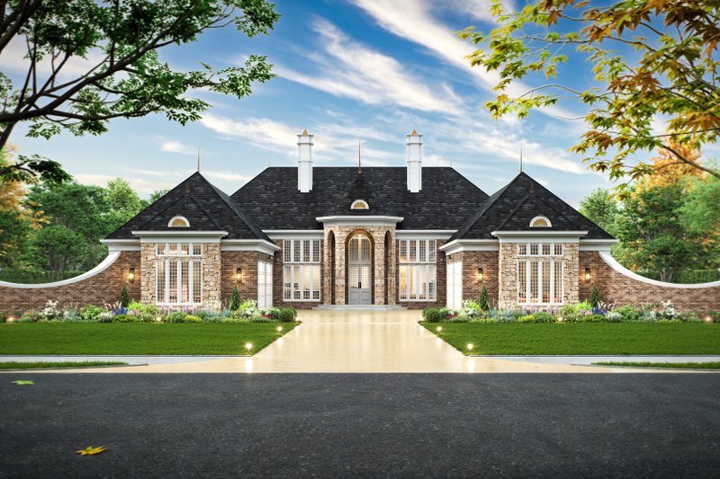 House Plan Design - Exterior - Front Elevation 2 for European House Plan #119-356 - 3 bed, 3 bath