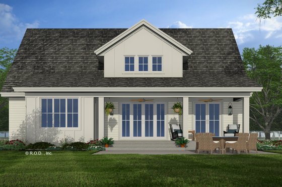 Exterior - Rear Elevation for Traditional House Plan #51-1460 - 4 bed, 3.5 bath