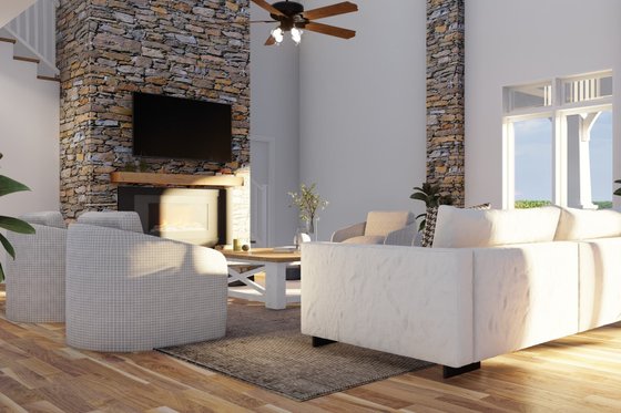 Interior - Family Room 3 for Craftsman House Plan #17-3419 - 3 bed, 3 bath