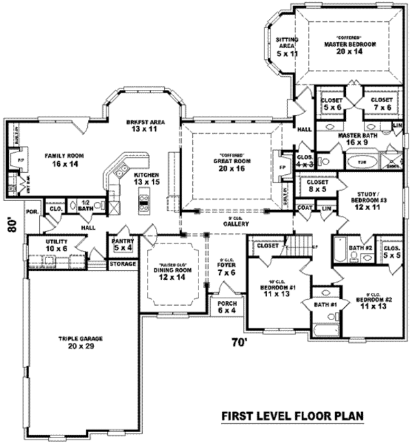 European Floor Plan - Main Floor Plan #81-1342