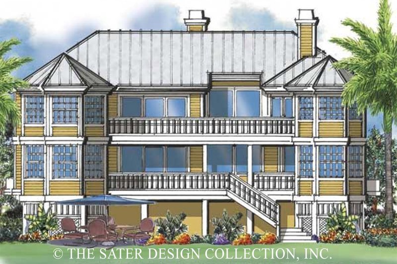 Architectural House Design - Exterior - Rear Elevation for Mediterranean House Plan #930-32 - 4 bed, 5.5 bath