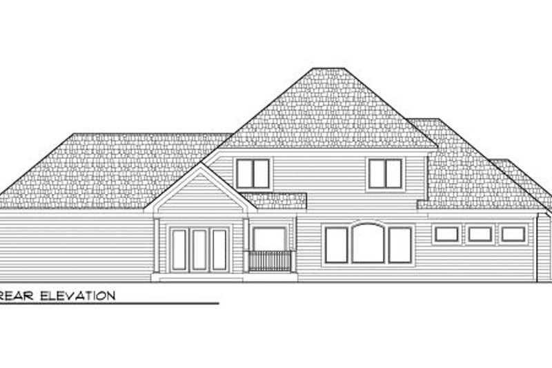 Dream House Plan - Exterior - Rear Elevation for European House Plan #70-997 - 4 bed, 3.5 bath