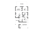 Contemporary Style House Plan - 2 Beds 1 Baths 769 Sq/Ft Plan #48-685 