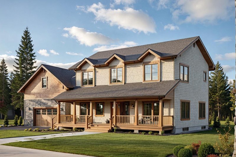 Dream House Plan - Country Exterior - Front Elevation Plan #117-529