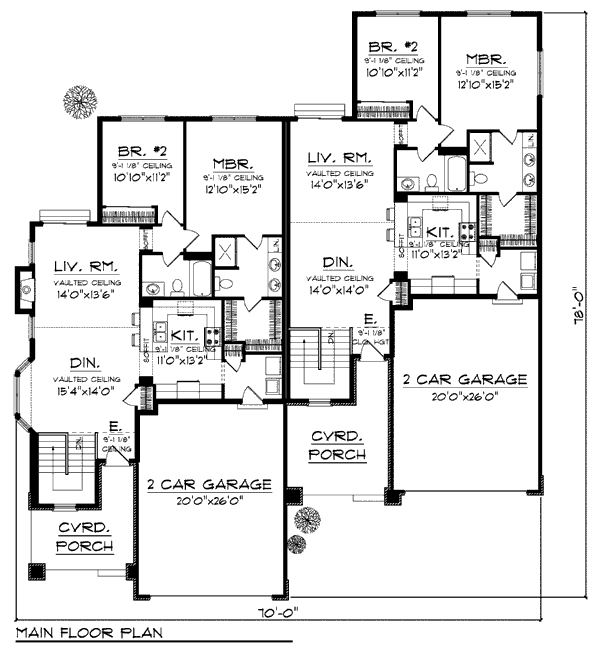 Traditional Floor Plan - Main Floor Plan #70-941