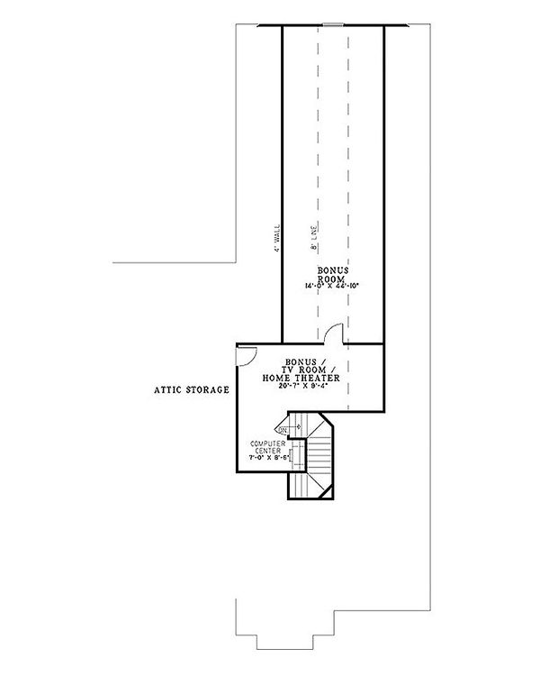Craftsman Floor Plan - Upper Floor Plan #17-2372