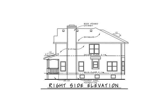 Exterior - Other Elevation for Traditional House Plan #20-402 - 3 bed, 2.5 bath