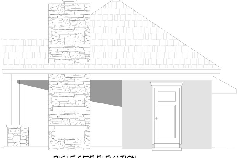 Architectural House Design - Exterior - Other Elevation 1 for Contemporary House Plan #932-1025, 1 bath