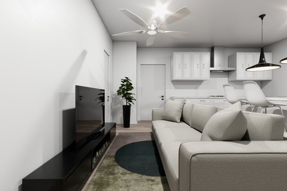 Interior - Family Room for Modern House Plan #1112-5 - 3 bed, 2.5 bath