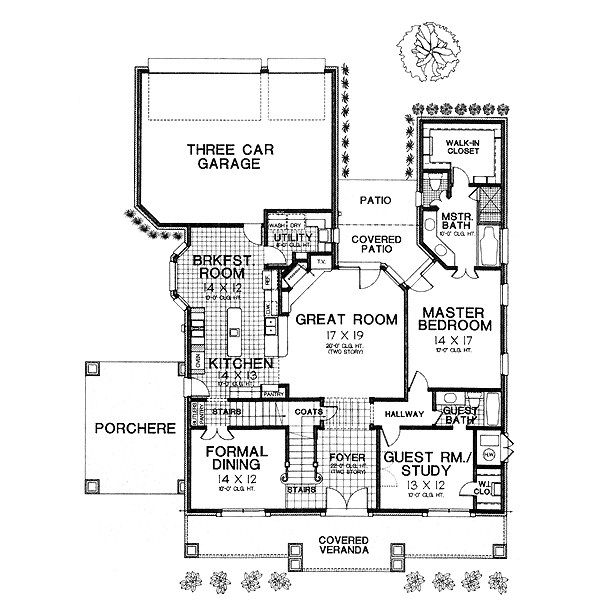 House Plan Design - Colonial Floor Plan - Main Floor Plan #310-704