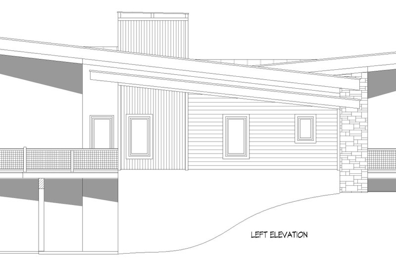 House Blueprint - Exterior - Other Elevation 1 for Contemporary House Plan #932-784 - 3 bed, 3 bath