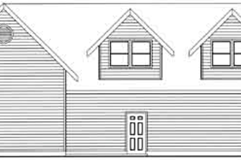 Home Plan - Exterior - Rear Elevation for Traditional House Plan #117-482, 1 bath