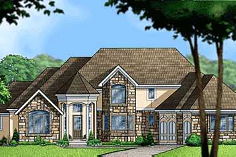 Traditional Style House Plan - 4 Beds 5 Baths 4356 Sq/Ft Plan #67-245