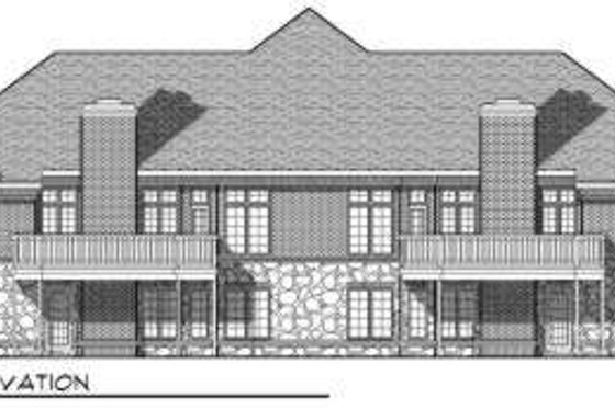 Exterior - Rear Elevation for Traditional House Plan #70-750 - 4 bed, 3 bath