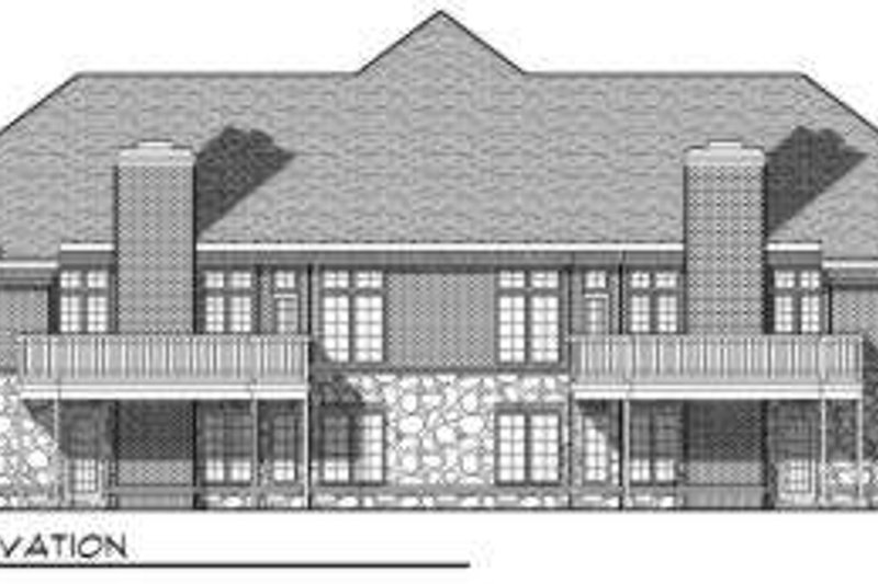 Home Plan - Exterior - Rear Elevation for Traditional House Plan #70-750 - 4 bed, 3 bath