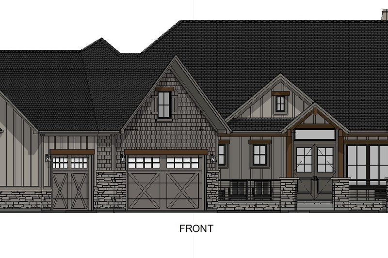 House Plan Design - Exterior - Front Elevation 3 for Traditional House Plan #1069-33 - 2 bed, 2.5 bath