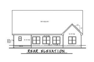 Exterior - Rear Elevation for Craftsman House Plan #20-2281 - 4 bed, 4.5 bath
