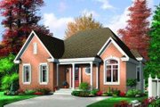 European Style House Plan - 2 Beds 1 Baths 1102 Sq/Ft Plan #23-323 