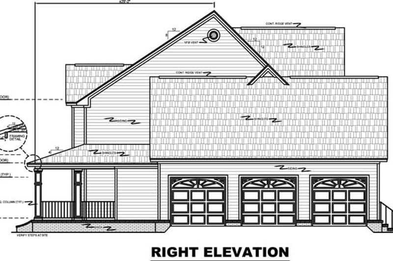 House Plan Design - Right Elevation - Plan 21-269