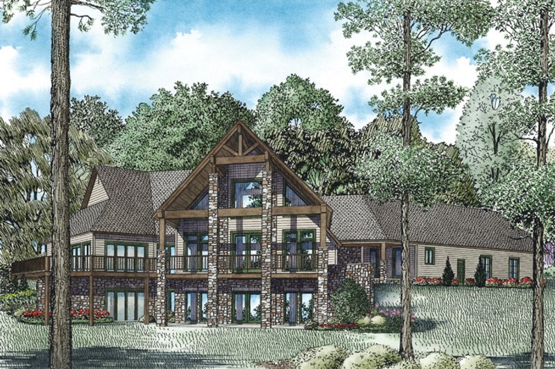 Dream House Plan - Exterior - Rear Elevation 1 for Craftsman House Plan #17-2500 - 3 bed, 4 bath