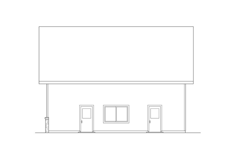House Plan Design - Exterior - Other Elevation 1 for Traditional House Plan #124-1320, 1 bath
