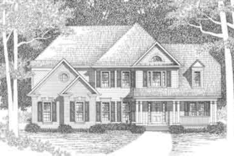 House Blueprint - Traditional Exterior - Front Elevation Plan #129-119