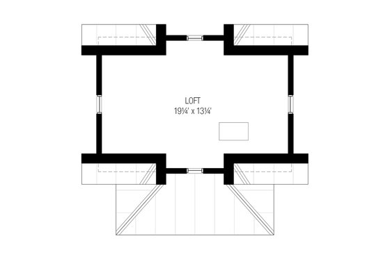 Floor Plan - Upper Floor for Cottage House Plan #915-11 - 1 bed, 1 bath
