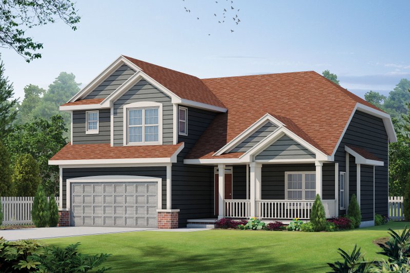 Dream House Plan - Traditional Exterior - Front Elevation Plan #20-1786