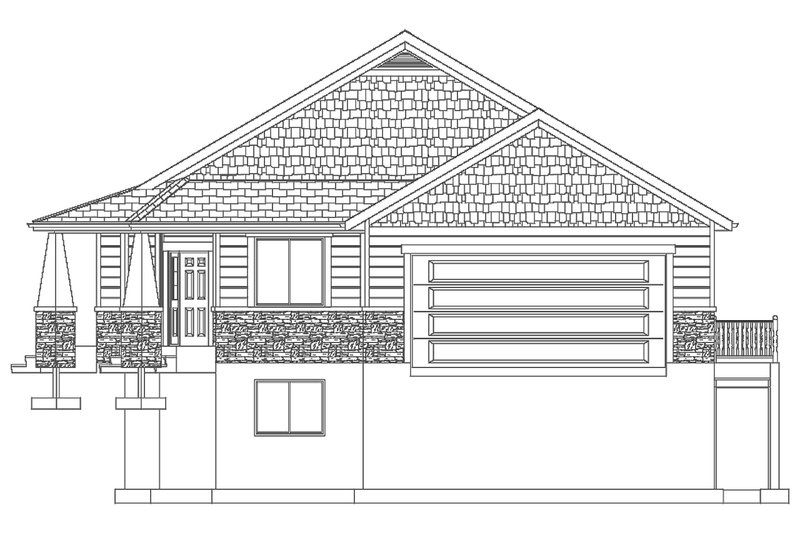 Dream House Plan - Exterior - Front Elevation 6 for Ranch House Plan #1060-40 - 2 bed, 2 bath