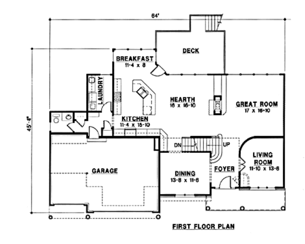 Traditional Floor Plan - Main Floor Plan #67-175