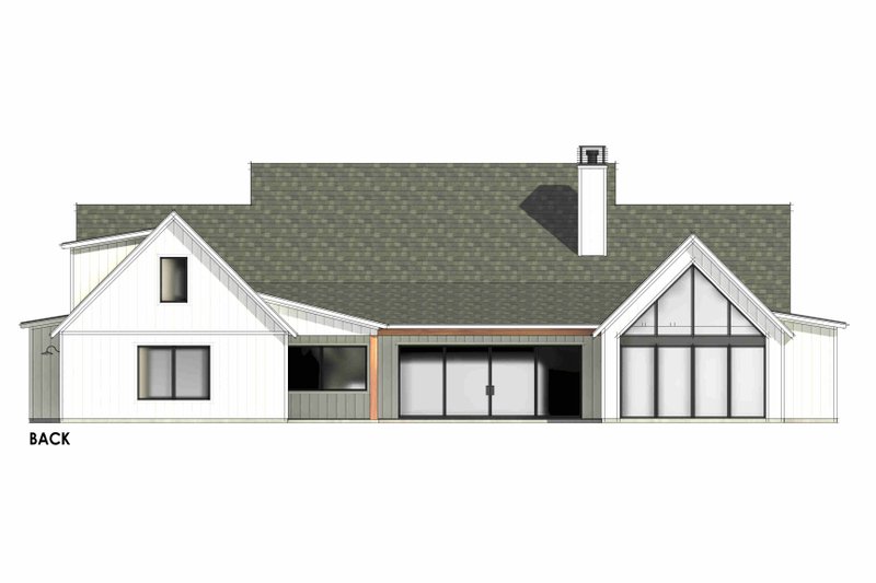 House Design - Exterior - Rear Elevation 2 for Farmhouse House Plan #1096-33 - 4 bed, 4.5 bath