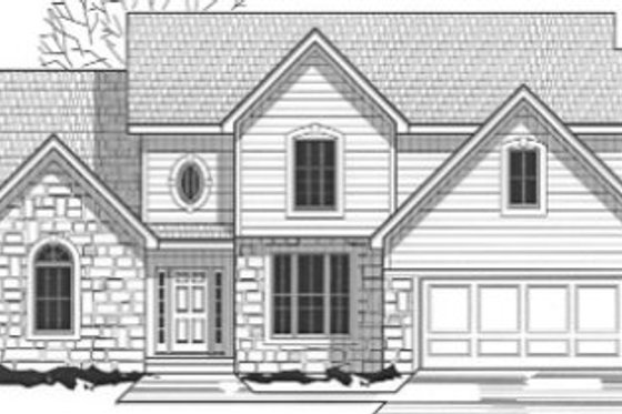 Exterior - Front Elevation for Traditional House Plan #67-814 - 4 bed, 2 bath