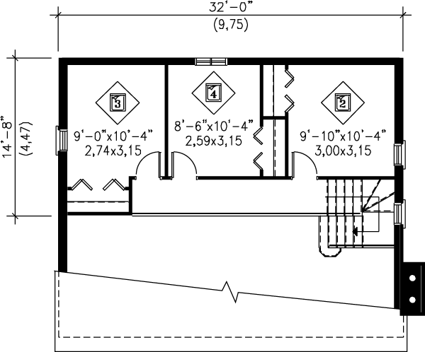 Modern Floor Plan - Upper Floor Plan #25-2290