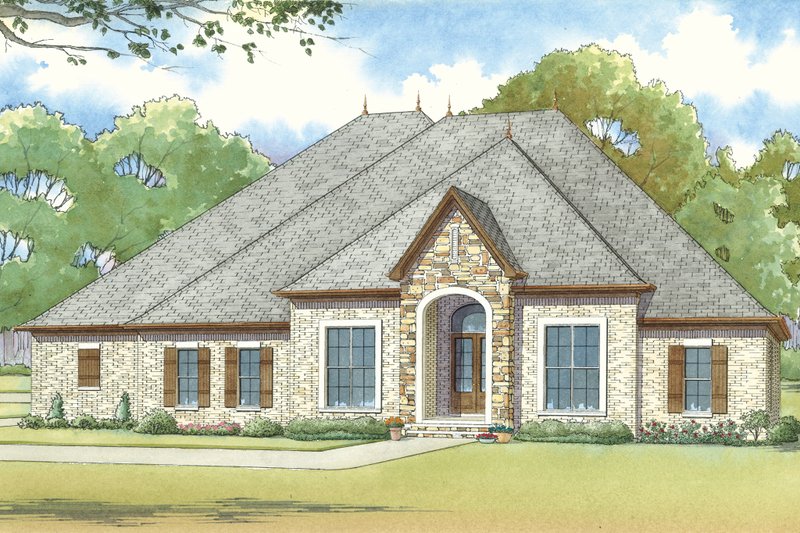 Home Plan - European Exterior - Front Elevation Plan #923-18