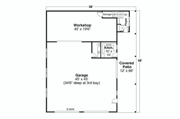 Home Plan - Craftsman Floor Plan - Main Floor Plan #124-1250