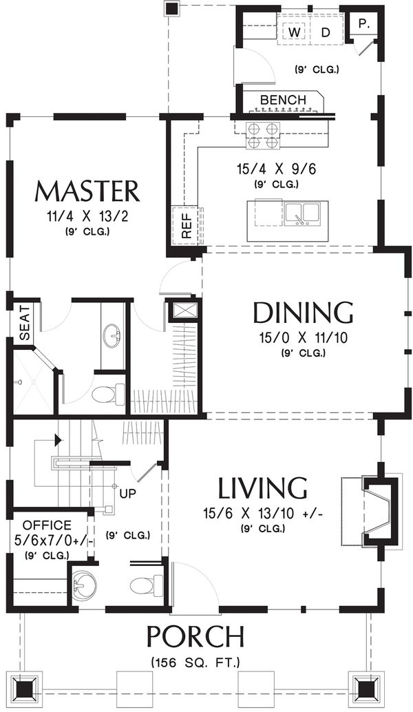 Home Plan - Bungalow Floor Plan - Main Floor Plan #48-646