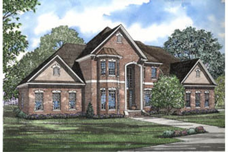 Architectural House Design - European Exterior - Front Elevation Plan #17-2075