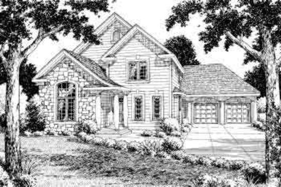 Exterior - Other Elevation for European House Plan #312-162 - 4 bed, 2.5 bath