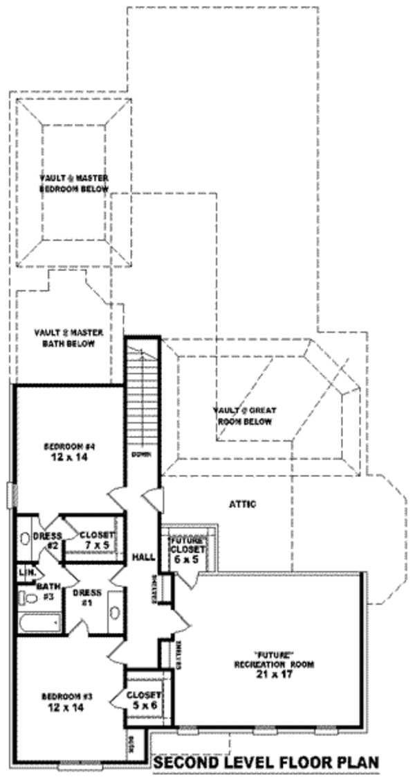 European Floor Plan - Upper Floor Plan #81-1256