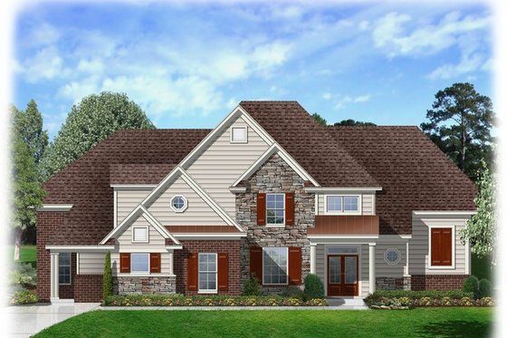 Exterior - Front Elevation House Plan #329-381 - 4 bed, 2.5 bath