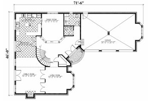 Floor Plan - Main Floor for European House Plan #138-324 - 4 bed, 2.5 bath