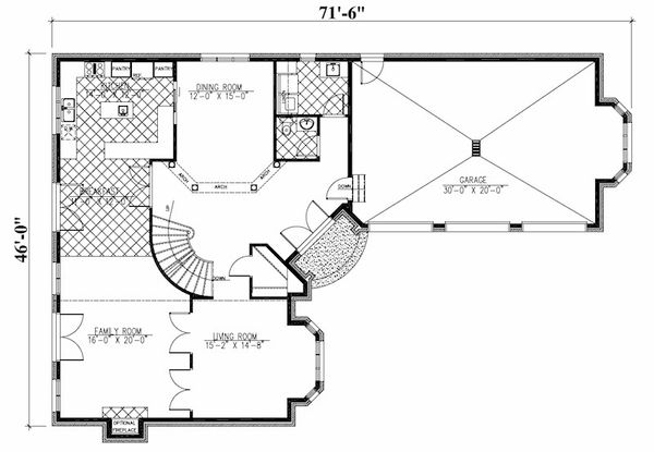 European Floor Plan - Main Floor Plan #138-324