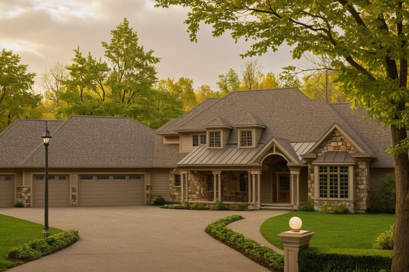 Dream House Plan - European Exterior - Front Elevation Plan #100-206