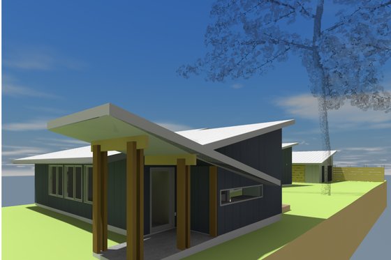 Exterior - Other Elevation 2 for Modern House Plan #450-4 - 3 bed, 2 bath